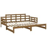 vidaXL Lit coulissant Marron miel Bois de pin solide 2x(90x190) cm