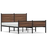 vidaXL Cadre de lit métal avec tête de lit et pied de lit 140x200 cm