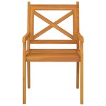 vidaXL Ensemble à manger de jardin 3 Pièces Bois d'acacia solide