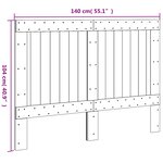 vidaXL Tête de lit 140x104 cm bois massif de pin