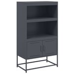vidaXL Buffet haut vert olive 68 5x38 5x107 cm acier