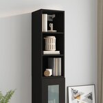 vidaXL Armoire murale Noir 34 5x32 5x90 cm Bois d'ingénierie