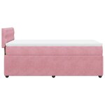 vidaXL Sommier à lattes de lit avec matelas Rose 90x190 cm Velours