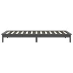 vidaXL Cadre de lit Gris 75x190 cm Bois pin massif Petit simple