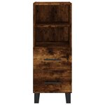 vidaXL Buffet Chêne fumé 34 5x34x90 cm Bois d'ingénierie