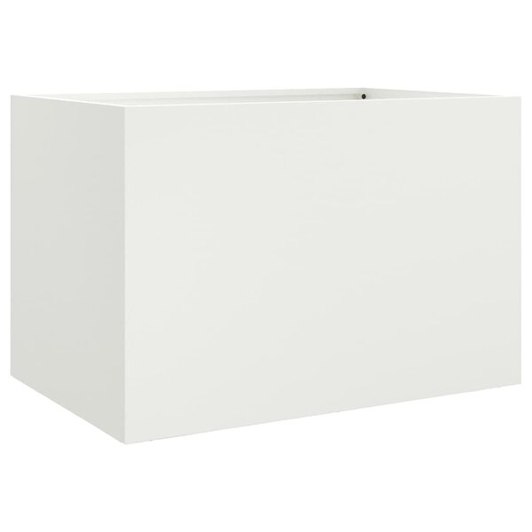 vidaXL Jardinière blanc 62x47x46 cm acier laminé à froid
