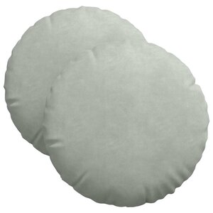 vidaXL Coussins de siège 2 Pièces Gris clair Ø 40 x 13 cm Velours