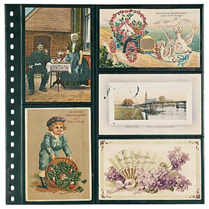 Feuilles Omnia à 5 poches par page pour 10 cartes postales anciennes