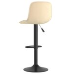 vidaXL Tabourets de bar lot de 2 crème velours