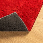 vidaXL Tapis HUARTE à poils courts doux et lavable rouge 160x160 cm