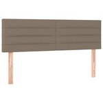 vidaXL Sommier à lattes de lit avec matelas Taupe 140x190 cm Tissu