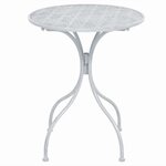 vidaXL Ensemble de bistro 3 Pièces acier blanc grisâtre