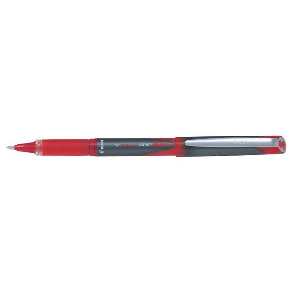 Stylo roller V-BALL GRIP pointe large 1 mm encre liquide rouge x 12 PILOT