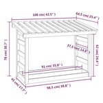 vidaXL Support pour bois de chauffage 108x64 5x78 cm Bois de pin