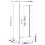 vidaXL Armoire murale blanc 34 5x34x90 cm bois d'ingénierie