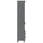 vidaXL Buffet HAMAR Bois massif de pin Gris foncé