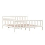 vidaXL Cadre de lit Blanc Bois massif 200x200 cm
