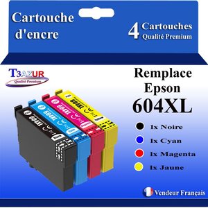 4x Cartouches compatibles avec Epson 604 XL pour Epson Expression Home XP-2200 XP-2205 XP-3200 XP-3205 XP-4200