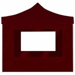 vidaXL Tente de réception pliable avec parois Aluminium 3x3 m Bordeaux