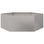 vidaXL Jardinière hexagone 138x120x45 cm acier inoxydable