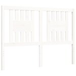 vidaXL Cadre de lit avec tête de lit blanc 140x190 cm bois massif