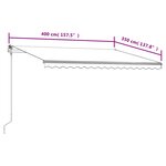 vidaXL Auvent rétractable automatique 400x350 cm Orange et marron