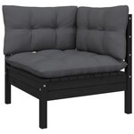 vidaXL Salon de jardin 13 Pièces avec coussins anthracite bois de pin