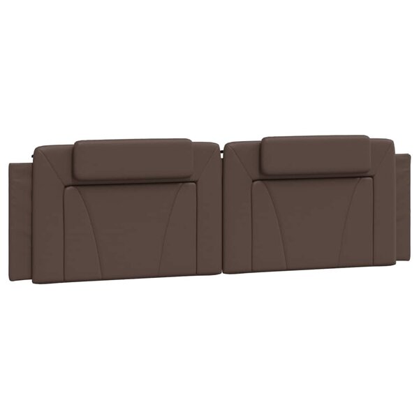 vidaXL Coussin de tête de lit marron 180 cm similicuir