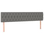 vidaXL Sommier à lattes de lit et matelas et LED Gris foncé 200x200 cm