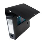 Boite De Classement À Pression Dos 80mm Polypropylène 7/10e Opaque - A4 - Noir - X 10 - Exacompta