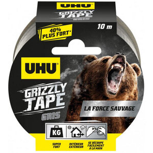 Ruban adhésif uhu grizzly tape très résistant et étanche - gris