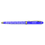 Stylo fin en métal laqué violet - Virginie