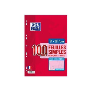OXFORD Feuilles mobiles A4 Seyes - Rose