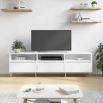 vidaXL Meuble TV blanc 150x30x44 5 cm bois d'ingénierie