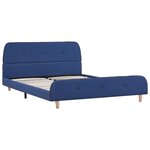 vidaXL Cadre de lit Bleu Tissu 140x200 cm