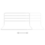 vidaXL Barrière de sécurité de lit d'enfant Blanc (76-137)x55 cm Fer