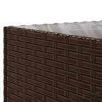 vidaXL Salon de jardin 5 Pièces avec coussins Marron Résine tressée