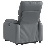 vidaXL Fauteuil inclinable électrique gris similicuir