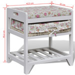 vidaXL Banc de rangement avec étagère à chaussures et panier Paulownia