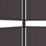 vidaXL Cloison de séparation 5 panneaux Marron 250x200 cm Tissu