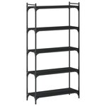 vidaXL Bibliothèque 5 niveaux noir 80x30x154 cm bois d'ingénierie