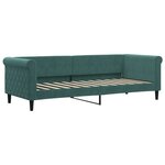 vidaXL Lit de jour avec lit gigogne vert foncé 80x200 cm velours