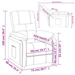 vidaXL Fauteuil inclinable Marron Tissu