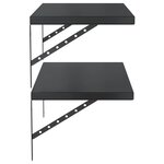 vidaXL Étagères murales 2 Pièces 75x40 cm noir acier inoxydable