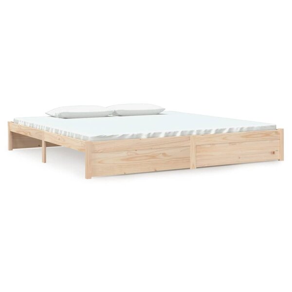 vidaXL Cadre de lit Bois massif 200x200 cm