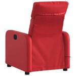 vidaXL Fauteuil de massage inclinable rouge similicuir