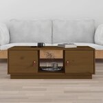 vidaXL Table basse Marron miel 100x50x35 cm Bois massif de pin
