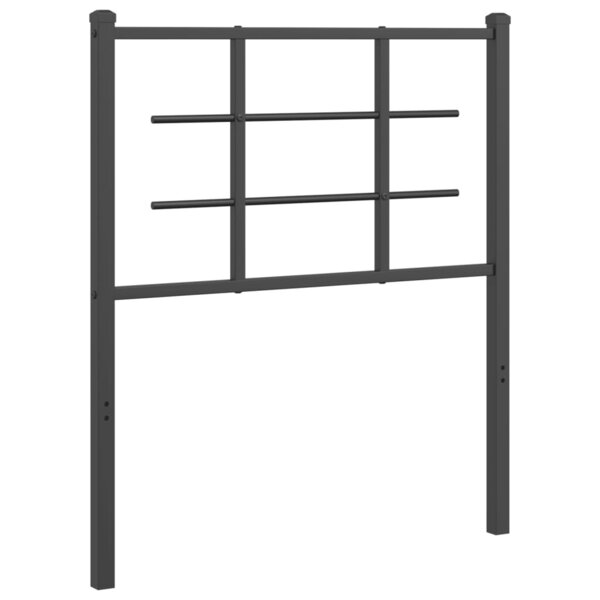 vidaXL Tête de lit métal noir 80 cm