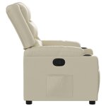 vidaXL Fauteuil inclinable Crème Similicuir