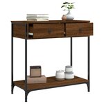 vidaXL Table console chêne marron 75x34 5x75 cm bois d'ingénierie